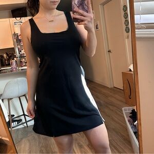 Xersion Black Tennis Dress with Built in Bra and Shorts